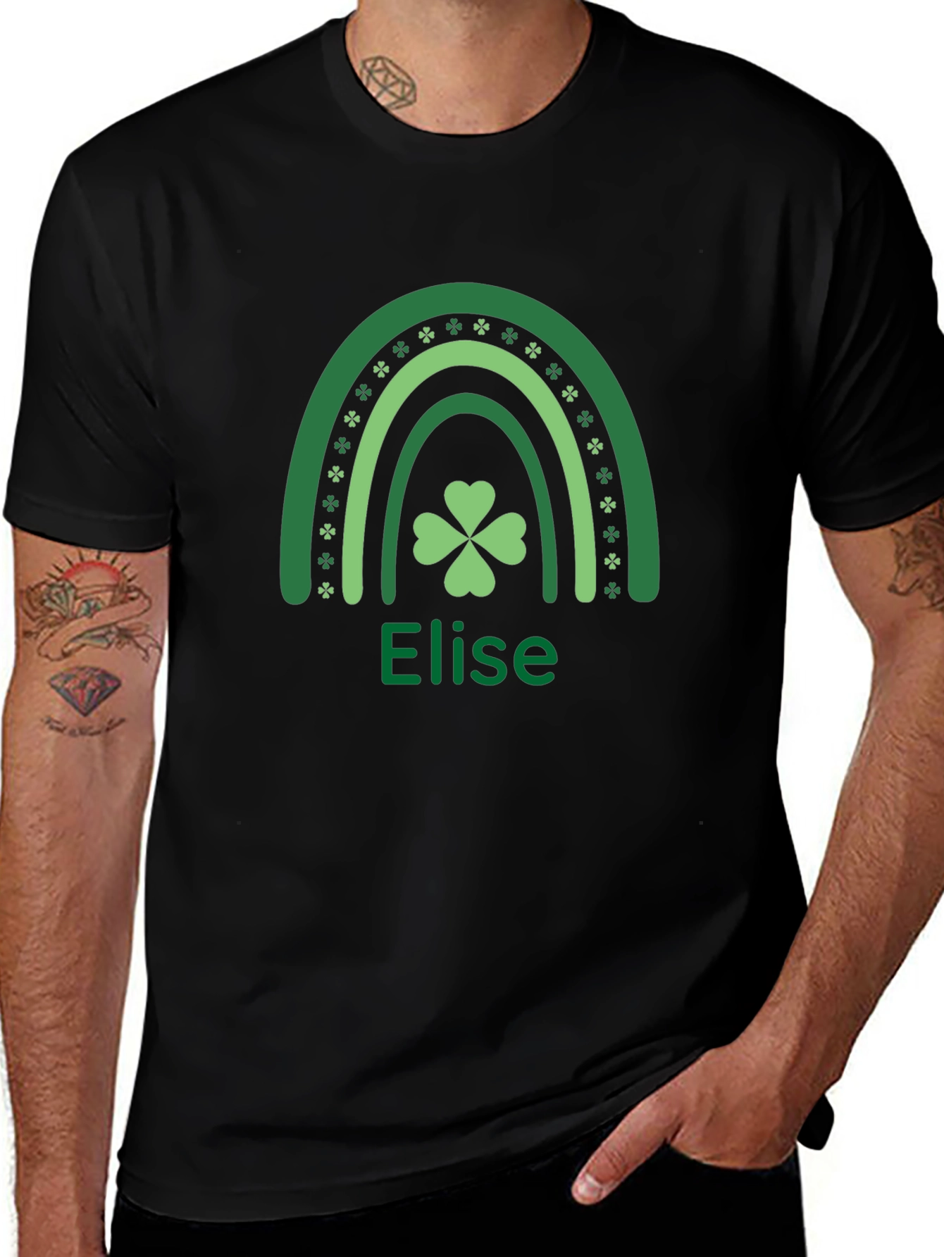 St. Patricks Day Elise Shamrock Rainbow T-Shirt