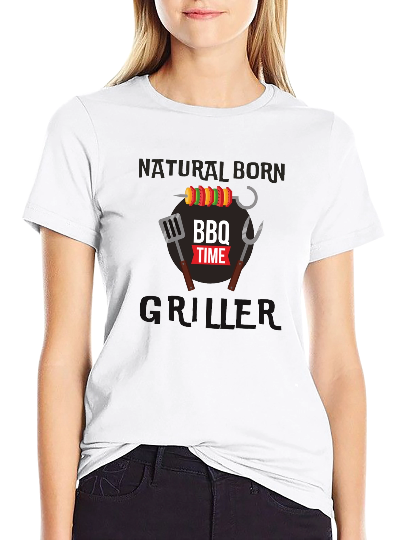 Natural Born Griller BBQ Time Graphic T-Shirt
