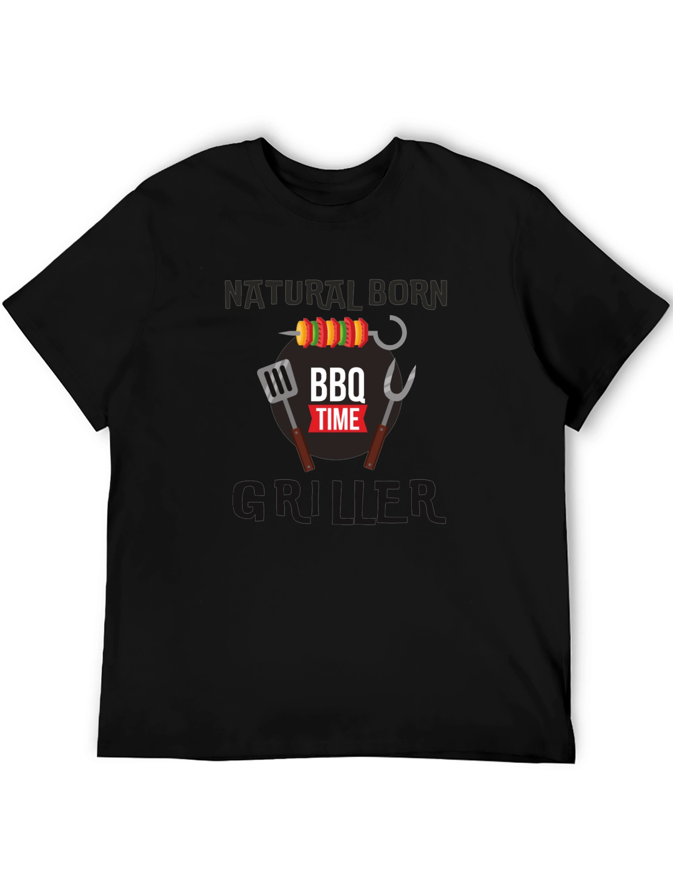 Natural Born Griller BBQ Time Graphic T-Shirt