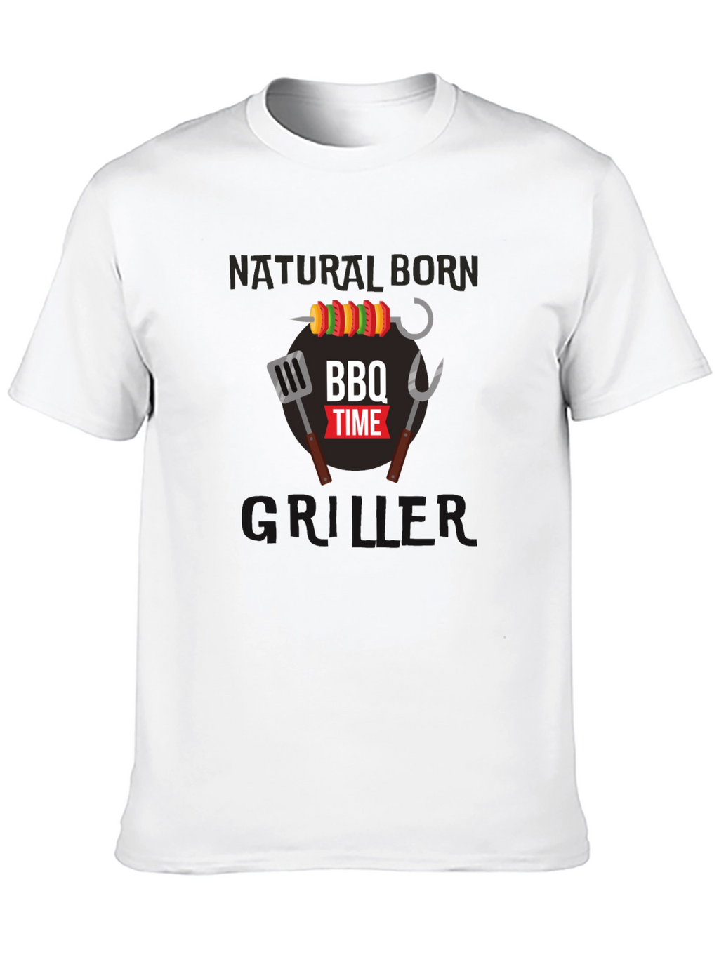 Natural Born Griller BBQ Time Graphic T-Shirt