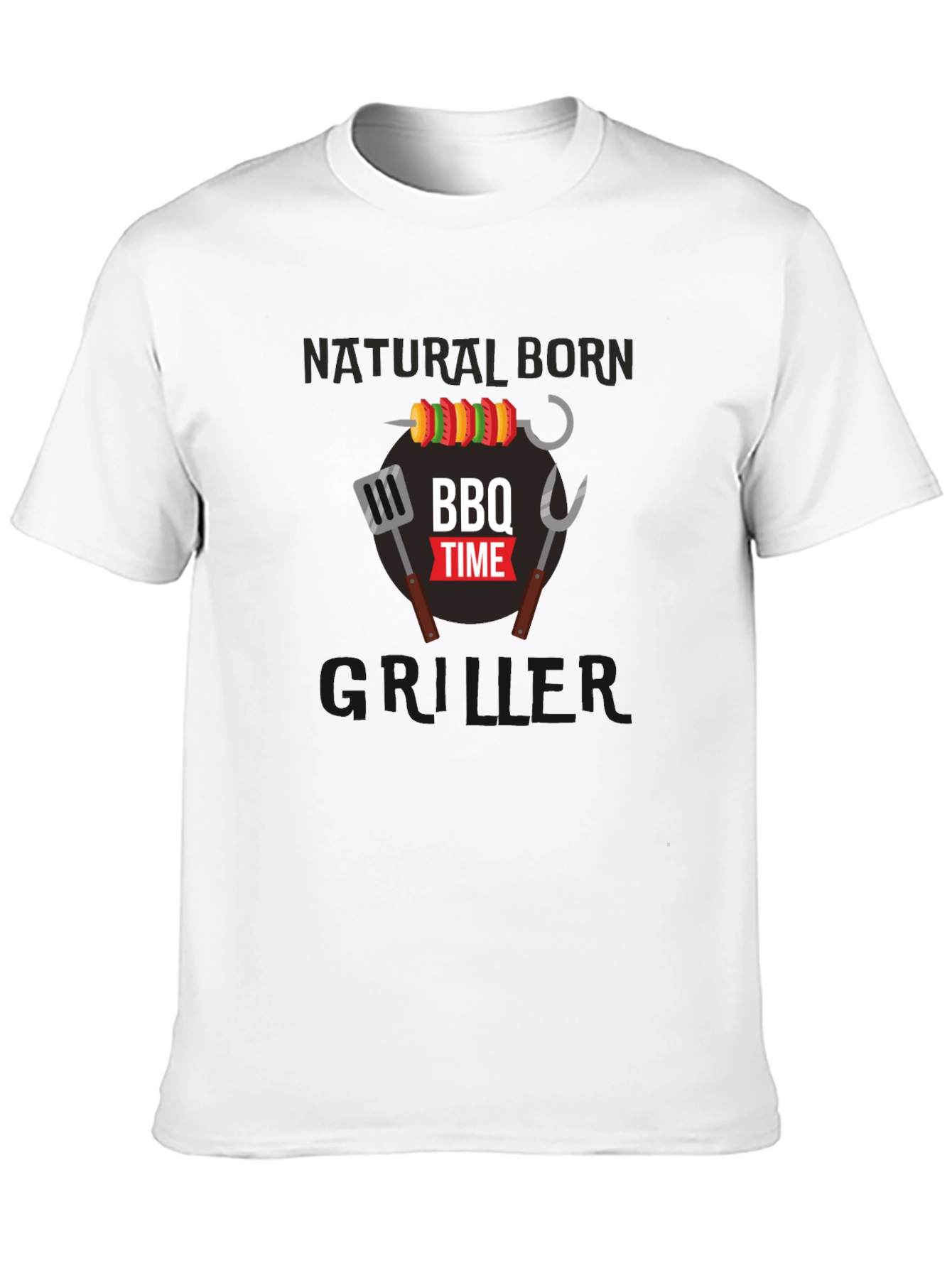 Natural Born Griller BBQ Time Graphic T-Shirt