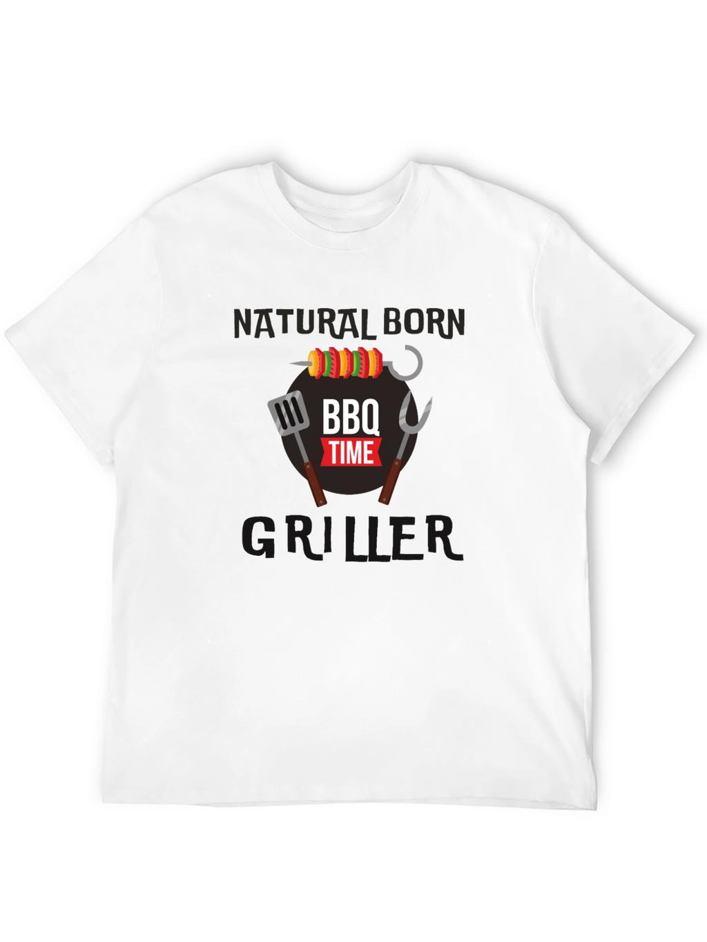 Natural Born Griller BBQ Time Graphic T-Shirt