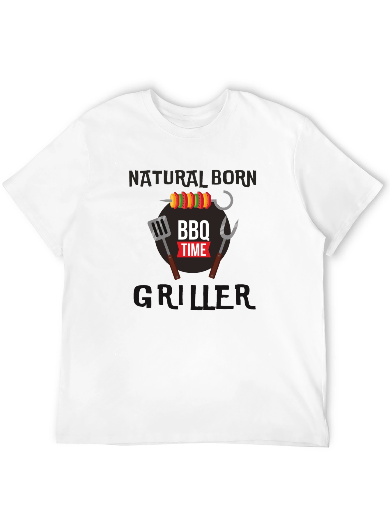 Natural Born Griller BBQ Time Graphic T-Shirt