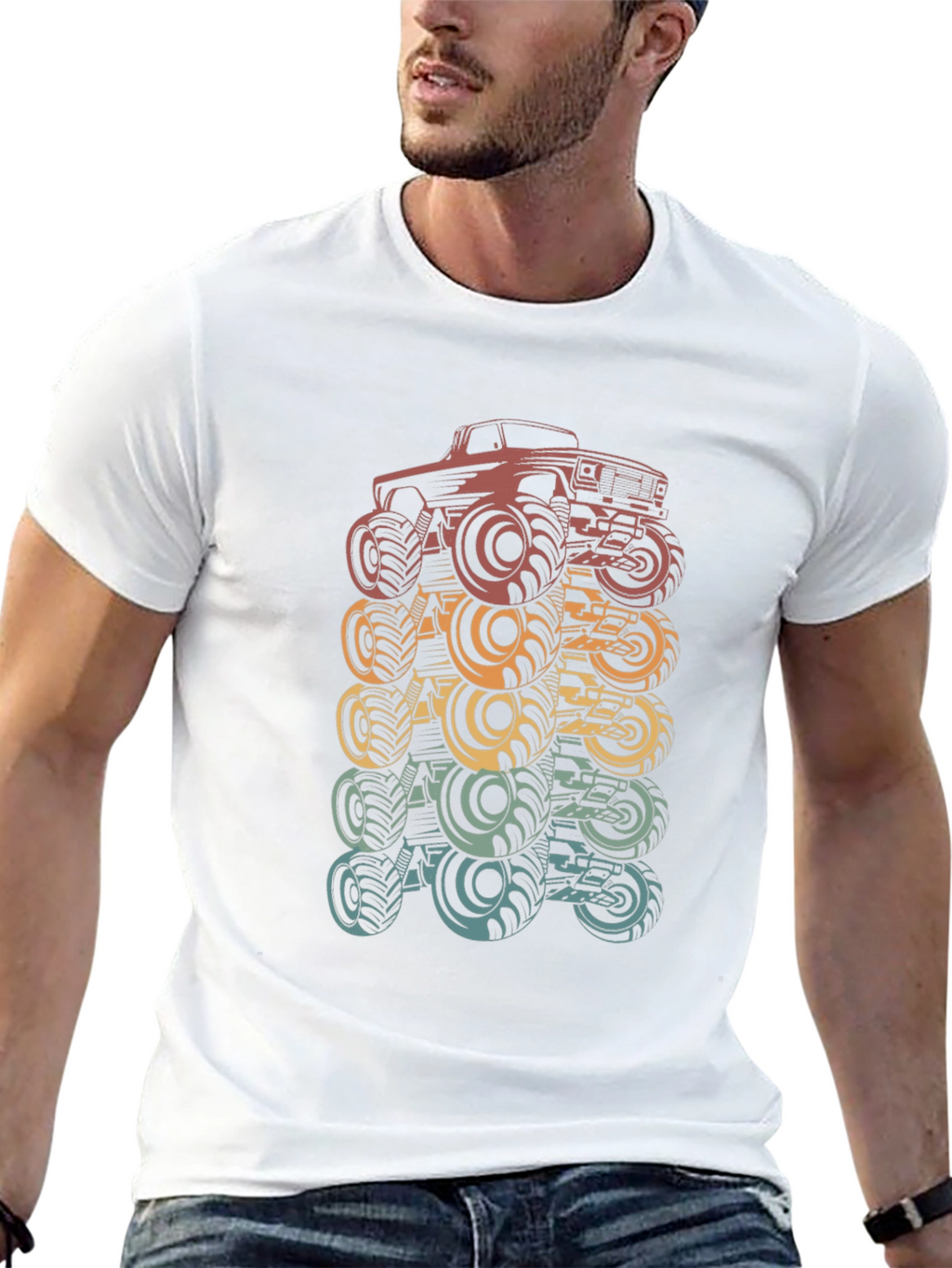 Retro Monster Truck Graphic T-Shirt