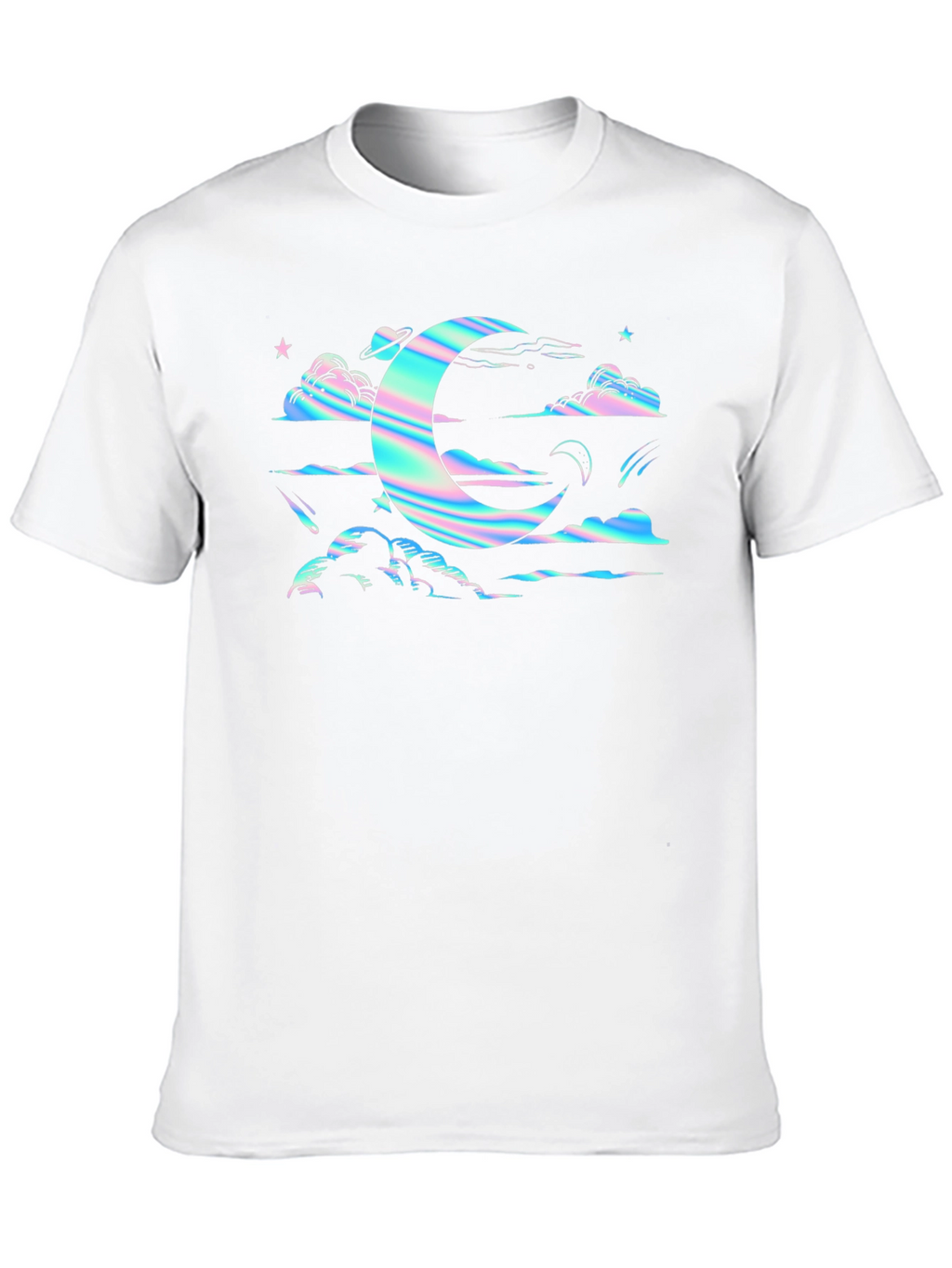 Cosmic Crescent Moon Graphic Tee
