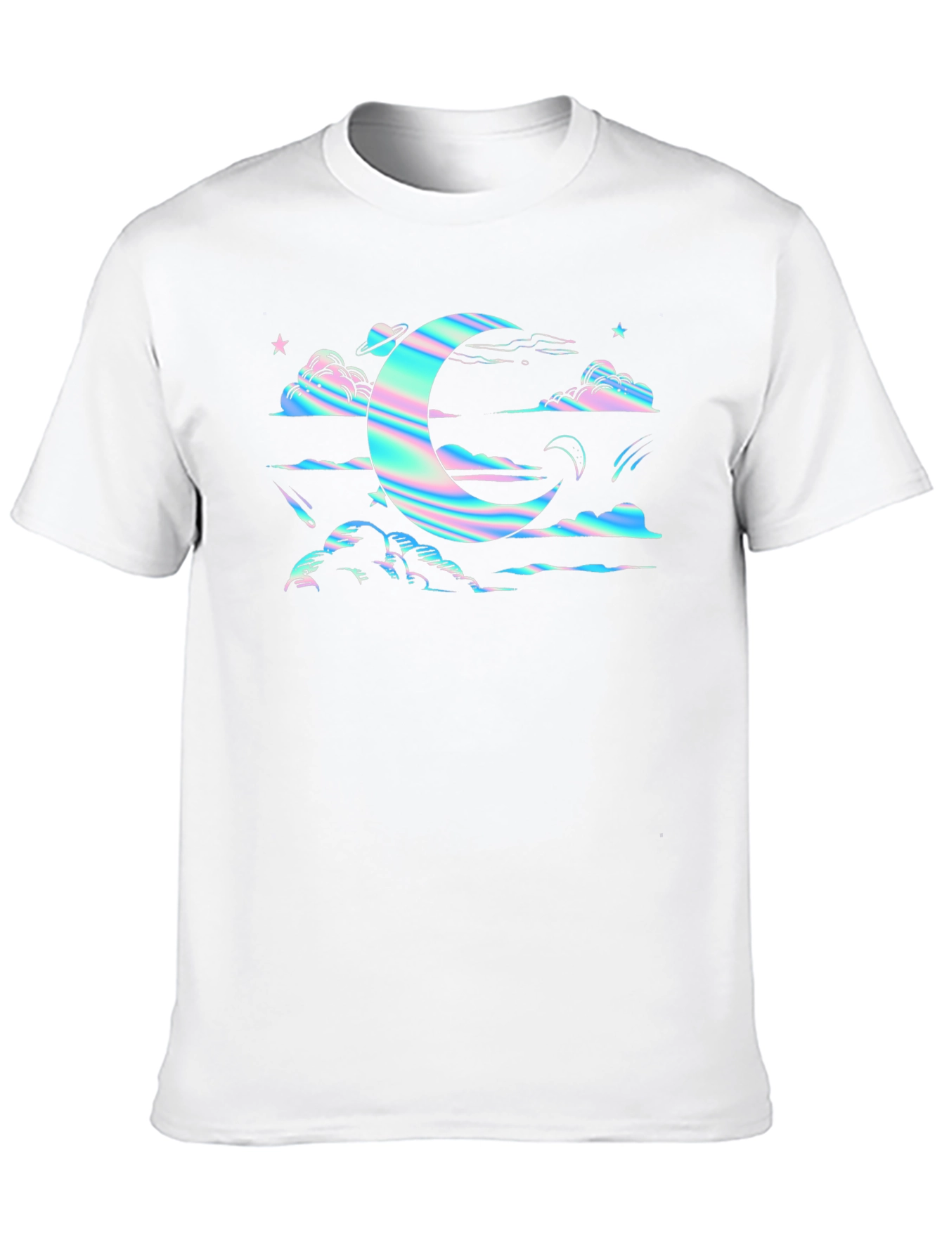 Cosmic Crescent Moon Graphic Tee