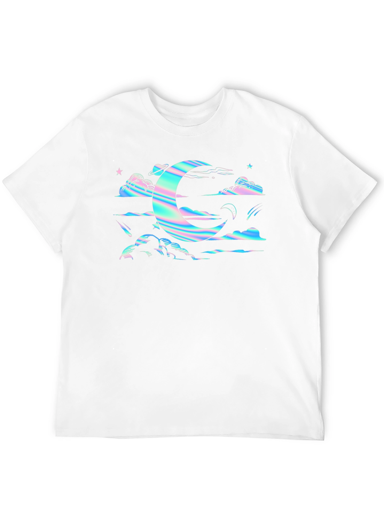 Cosmic Crescent Moon Graphic Tee
