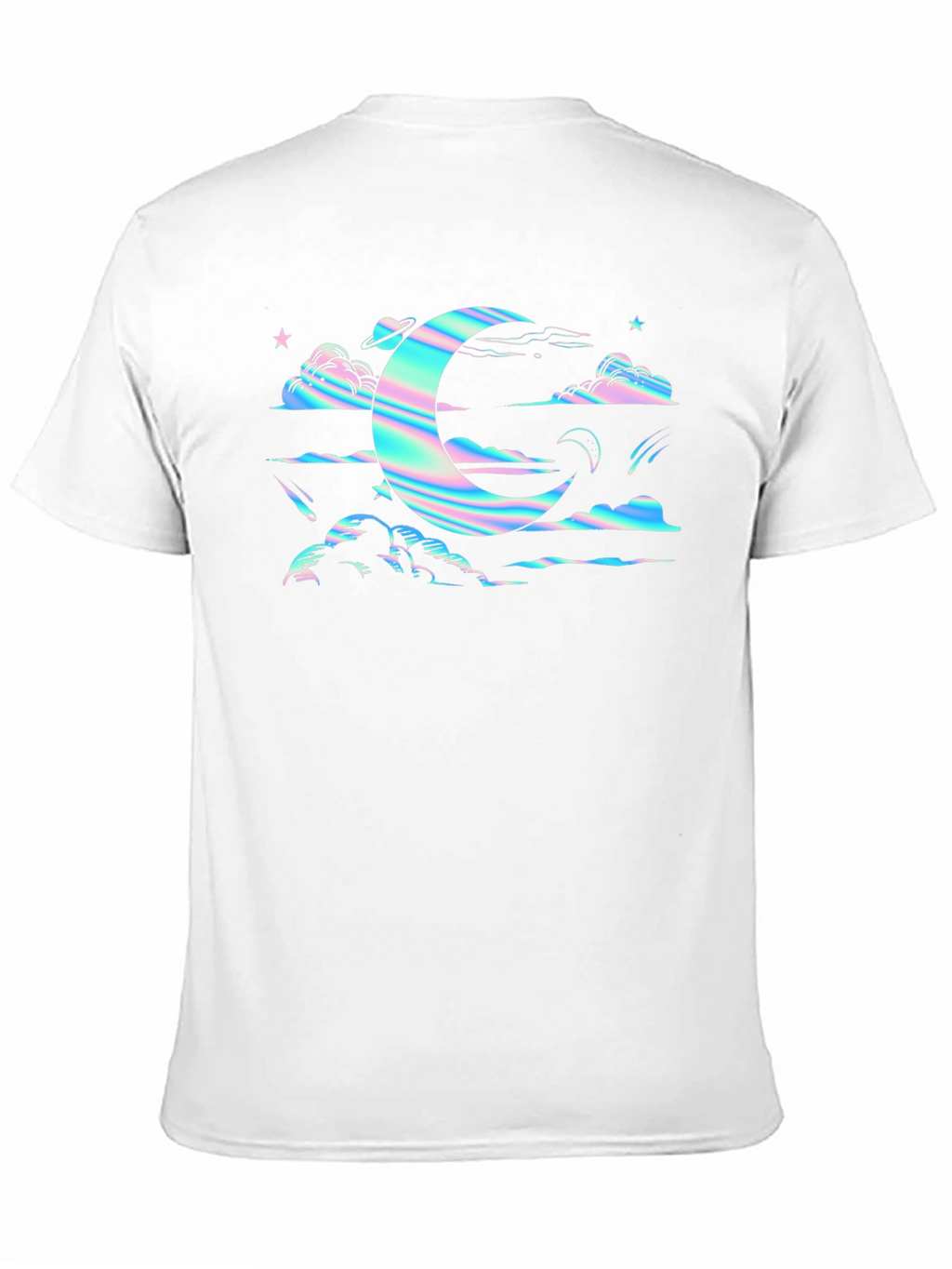Cosmic Crescent Moon Graphic Tee