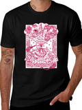 Artistic Graphic Print Crew Neck T-Shirt