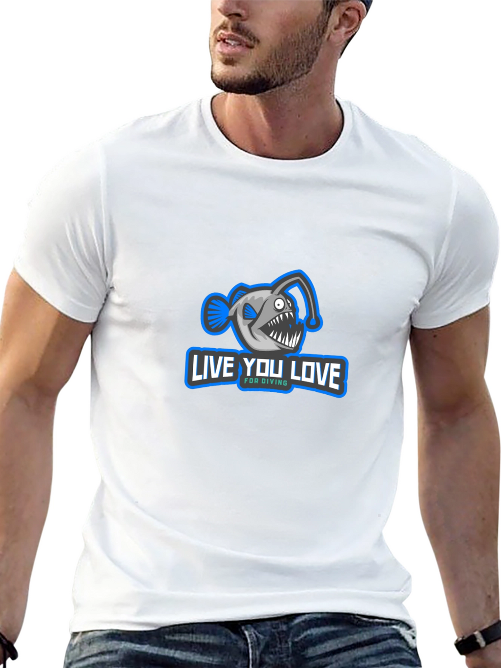 Live You Love Anglerfish Diving T-Shirt