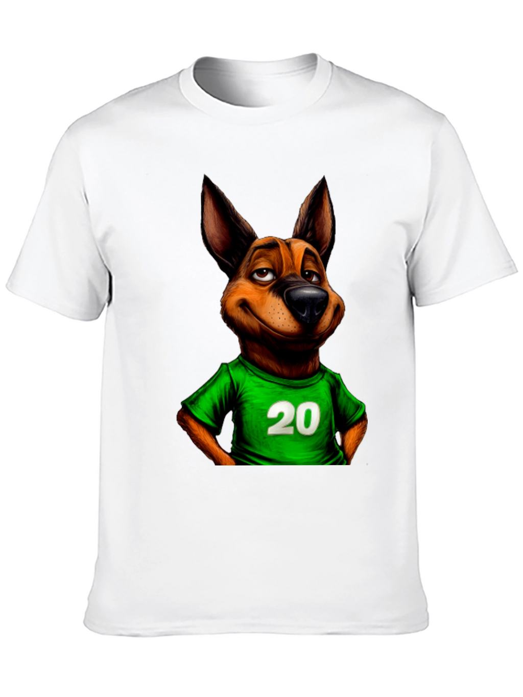 Dog Jersey #20 T-Shirt – Cool Cartoon Dog Graphic Tee