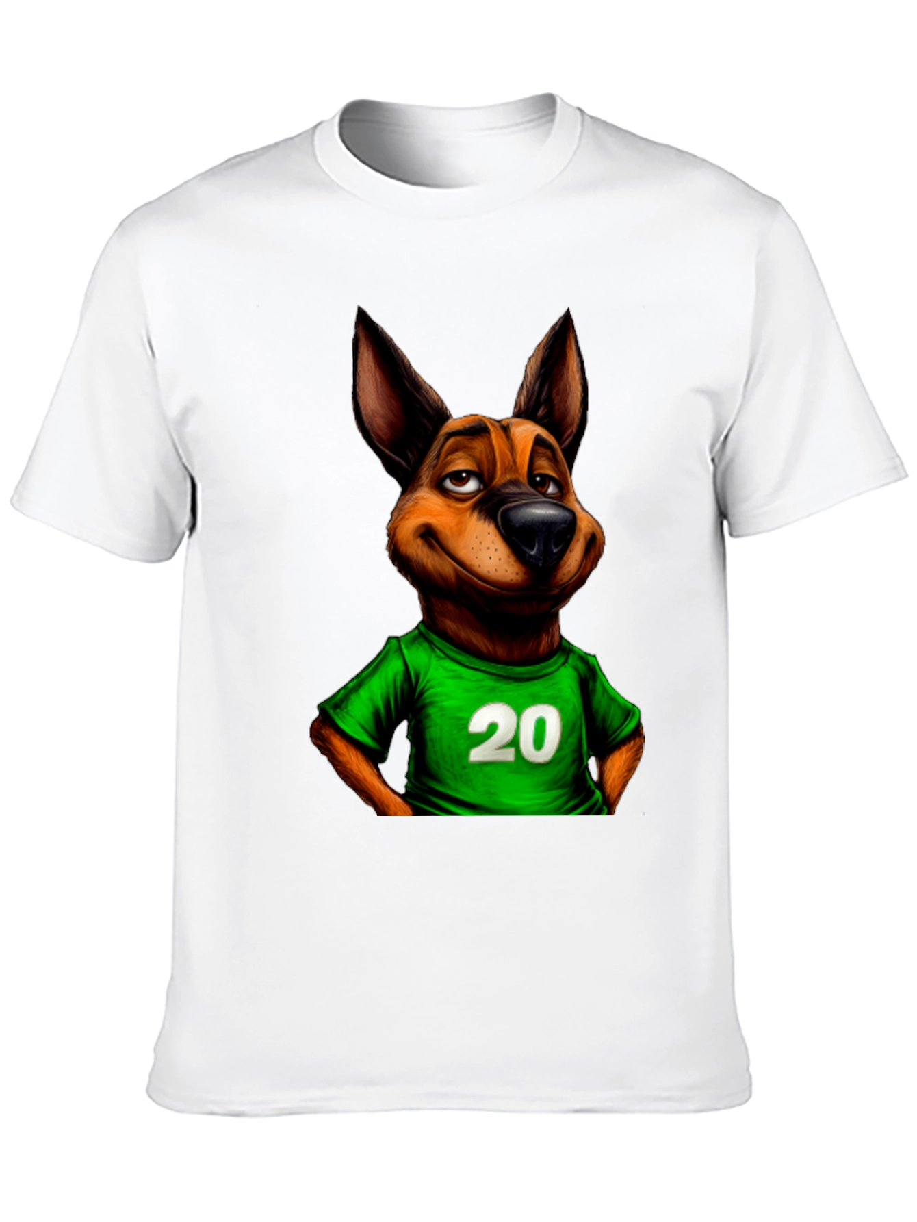 Dog Jersey #20 T-Shirt – Cool Cartoon Dog Graphic Tee
