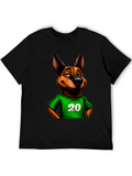 Dog Jersey #20 T-Shirt – Cool Cartoon Dog Graphic Tee