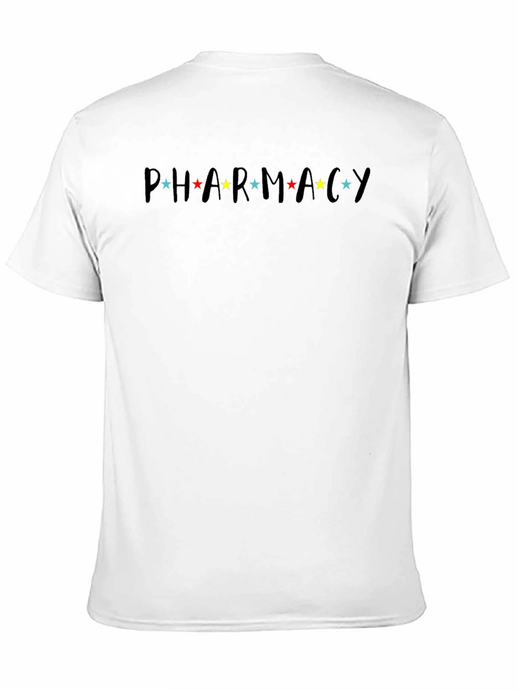 Pharmacy Starry Letter Black T-Shirt