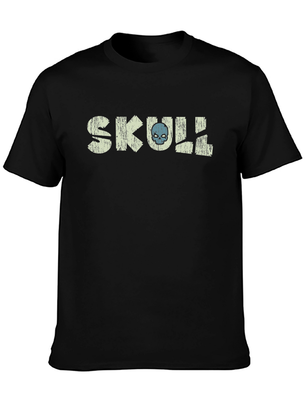 Skull Graphic Print Black T-Shirt