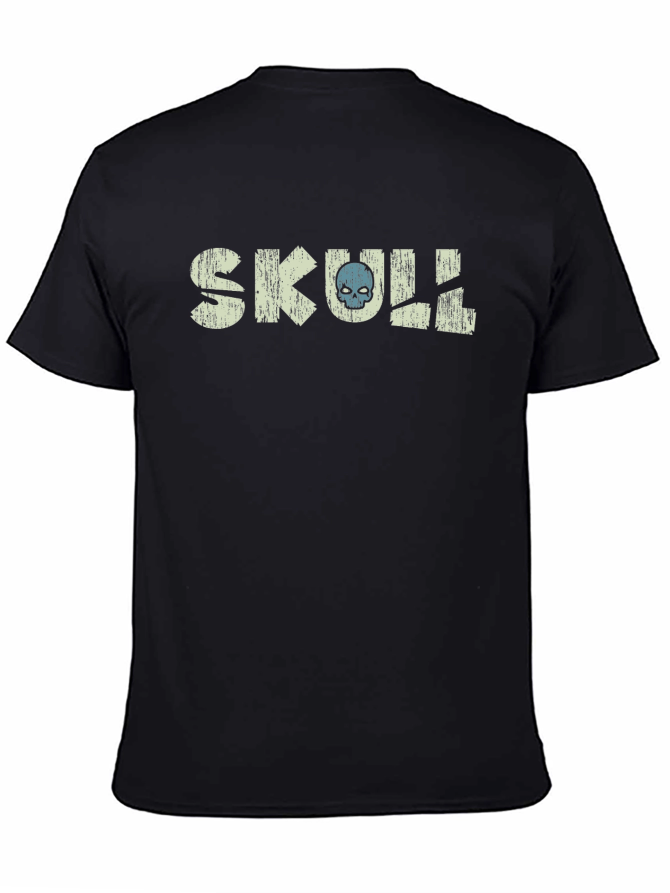 Skull Graphic Print Black T-Shirt