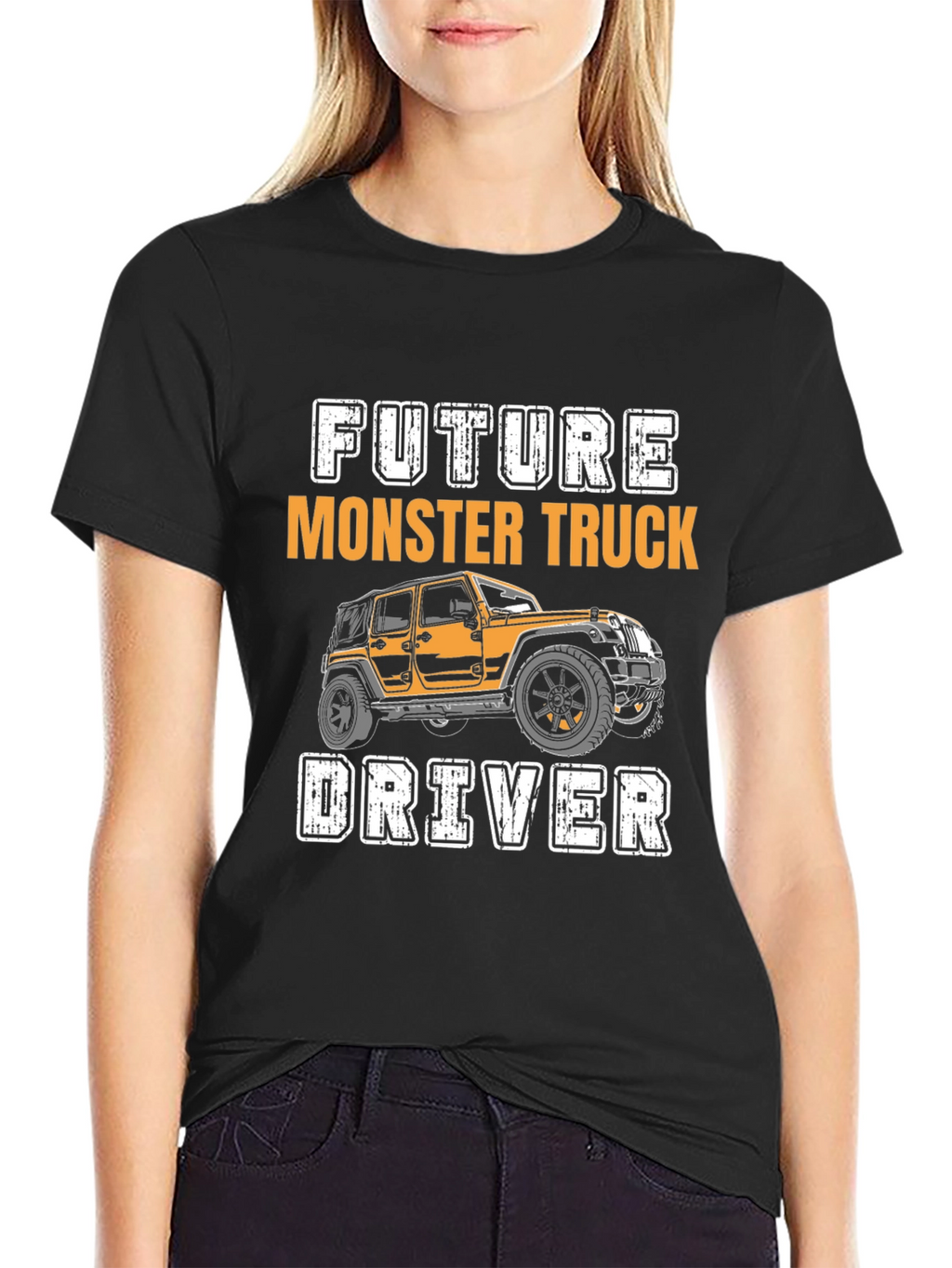 Future Monster Truck Driver Black Graphic Tee