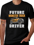 Future Monster Truck Driver Black Graphic Tee