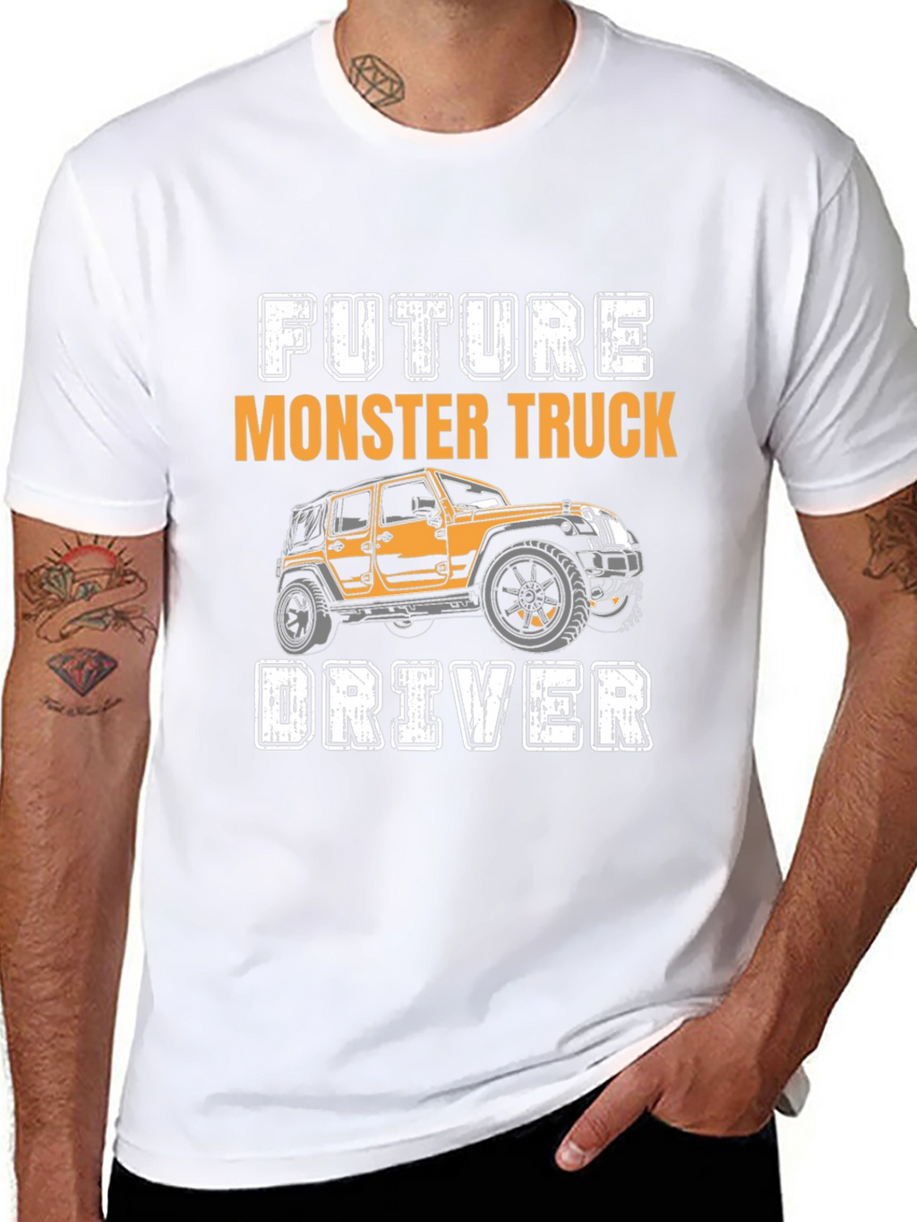 Future Monster Truck Driver Black Graphic Tee