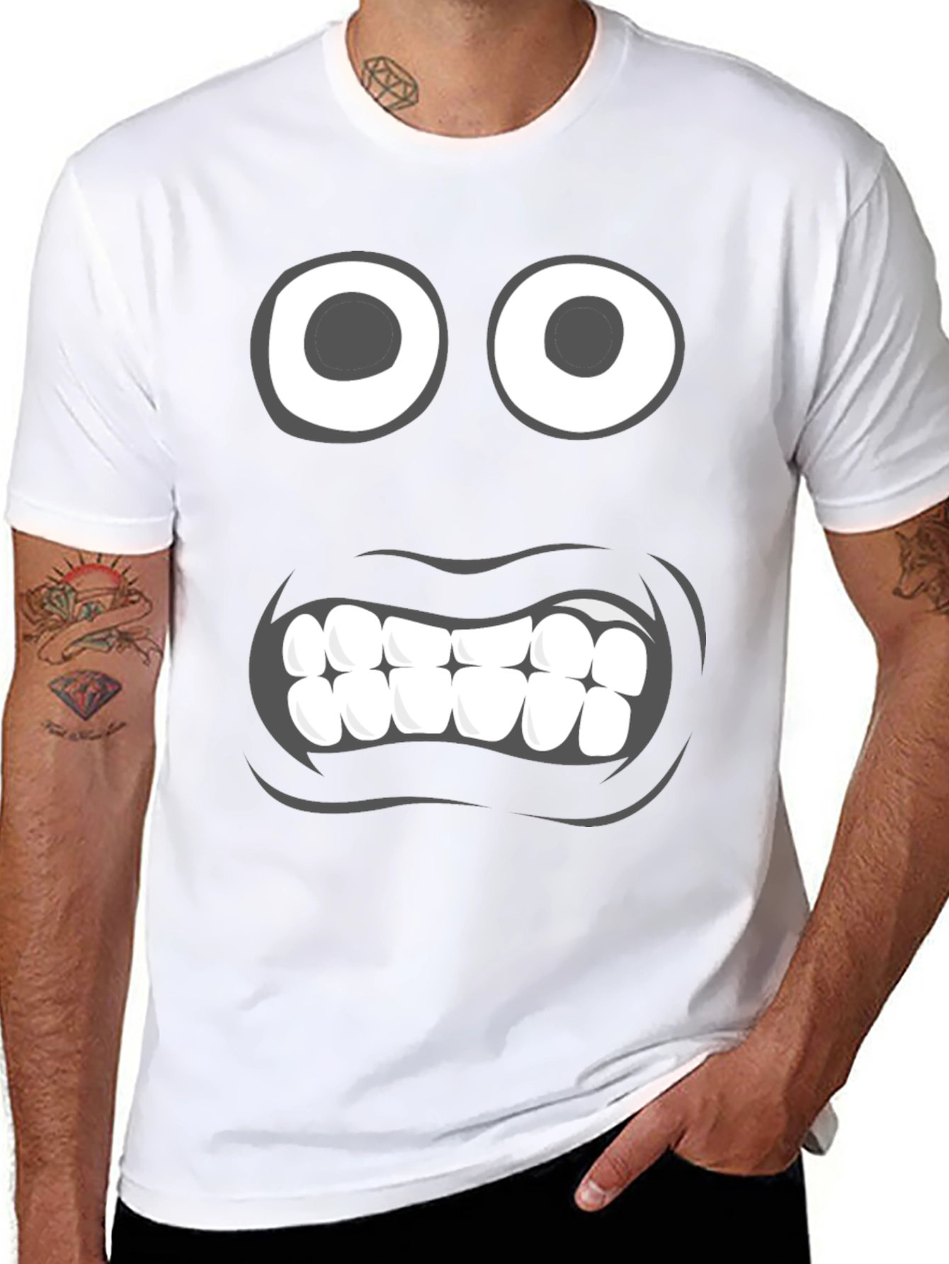 Funny Face Graphic Tee - Black