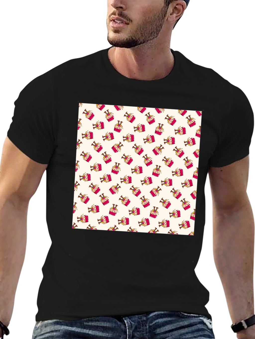 Patterned T-Shirt with Festive Design