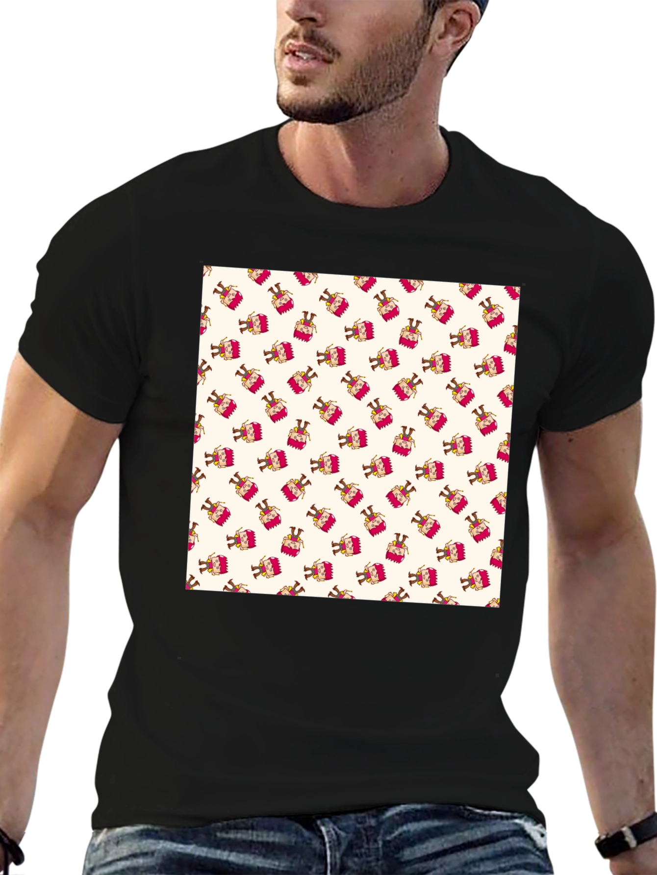 Patterned T-Shirt with Festive Design
