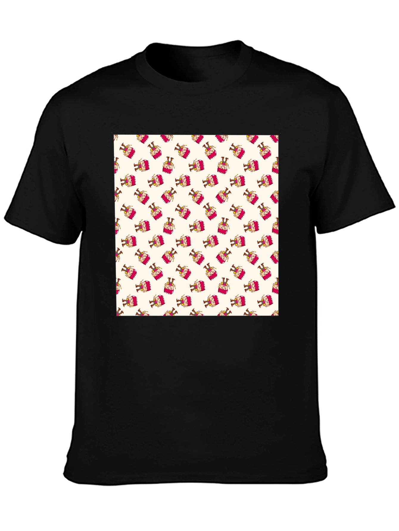 Patterned T-Shirt with Festive Design