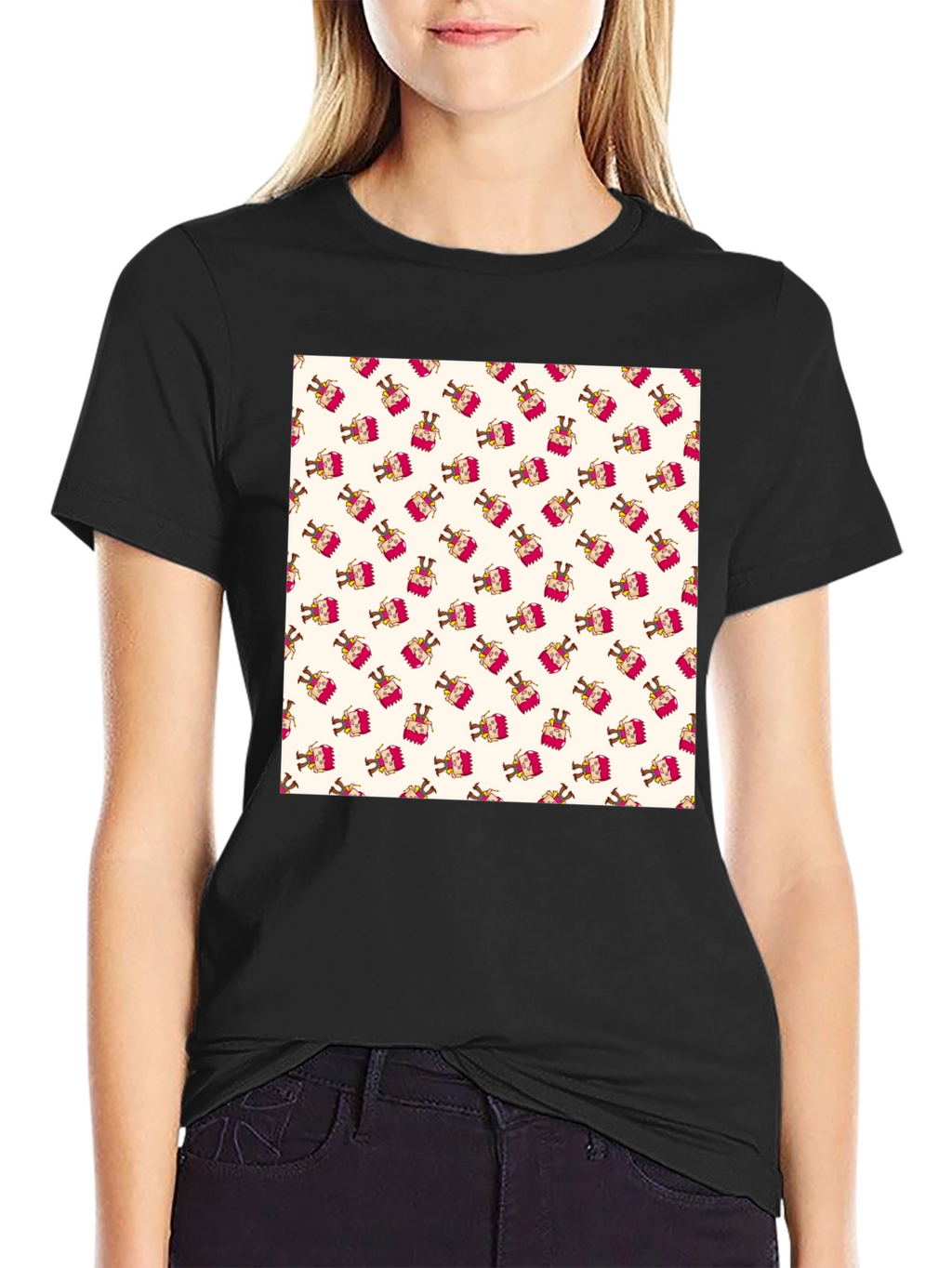Patterned T-Shirt with Festive Design