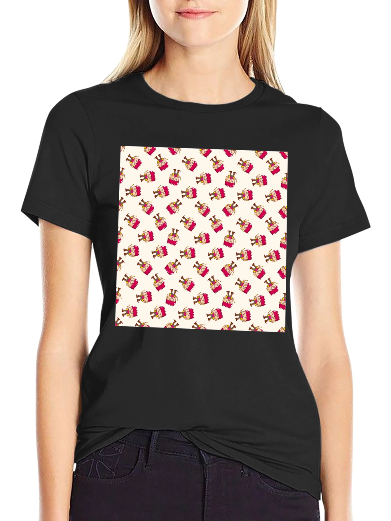 Patterned T-Shirt with Festive Design