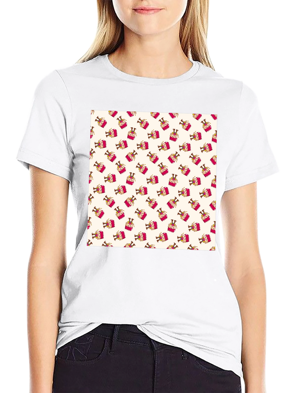 Patterned T-Shirt with Festive Design