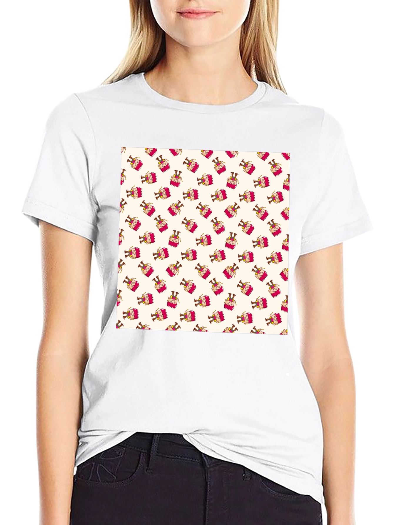 Patterned T-Shirt with Festive Design