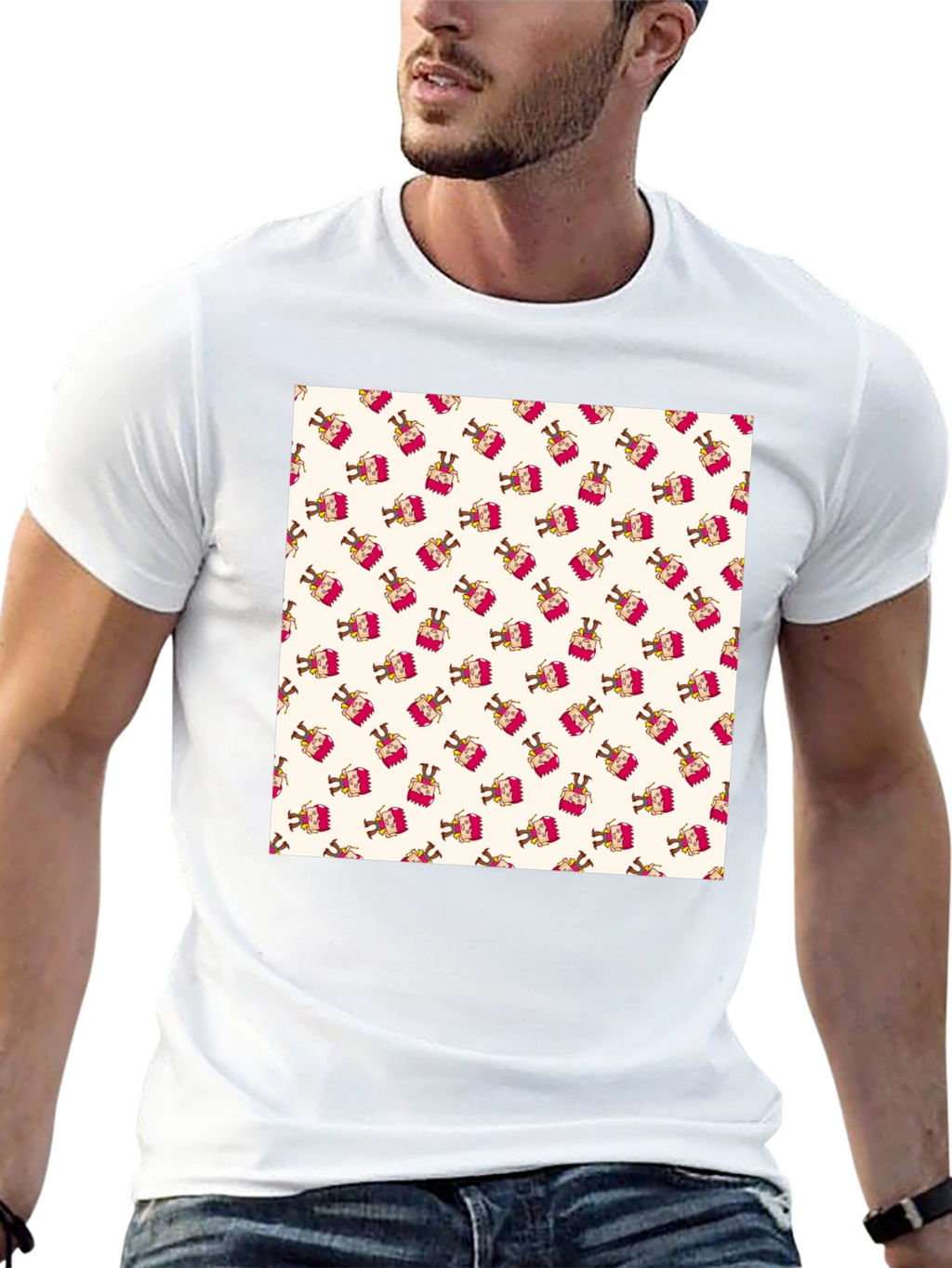 Patterned T-Shirt with Festive Design