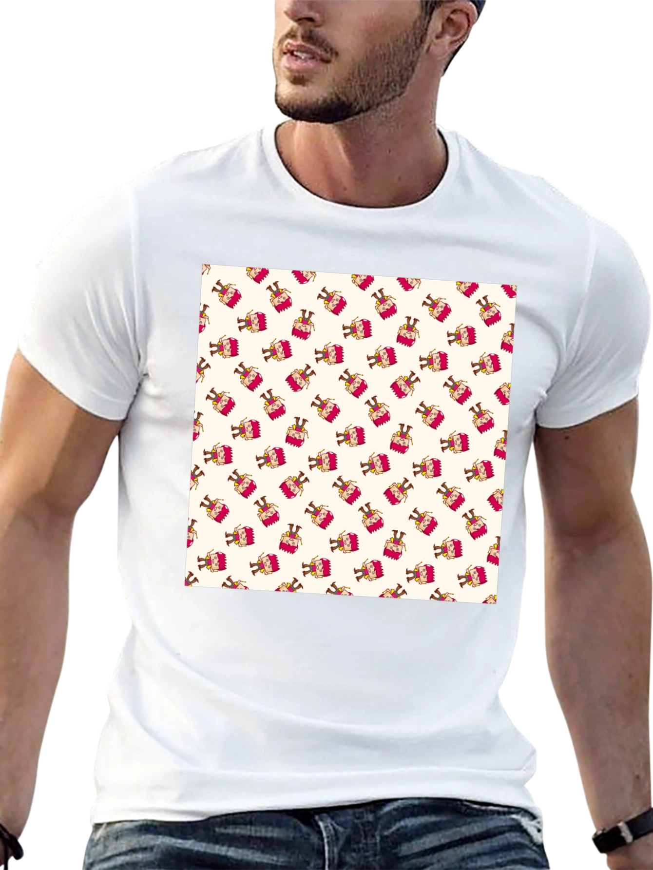 Patterned T-Shirt with Festive Design