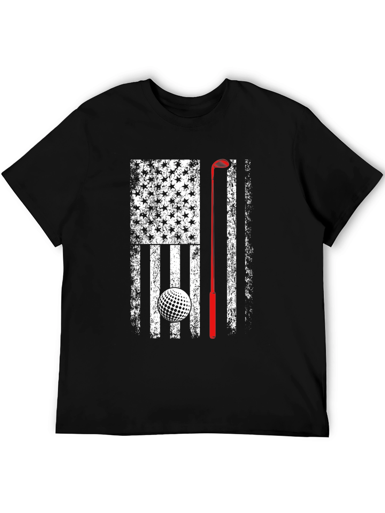 Golf American Flag Patriotic Graphic T-Shirt