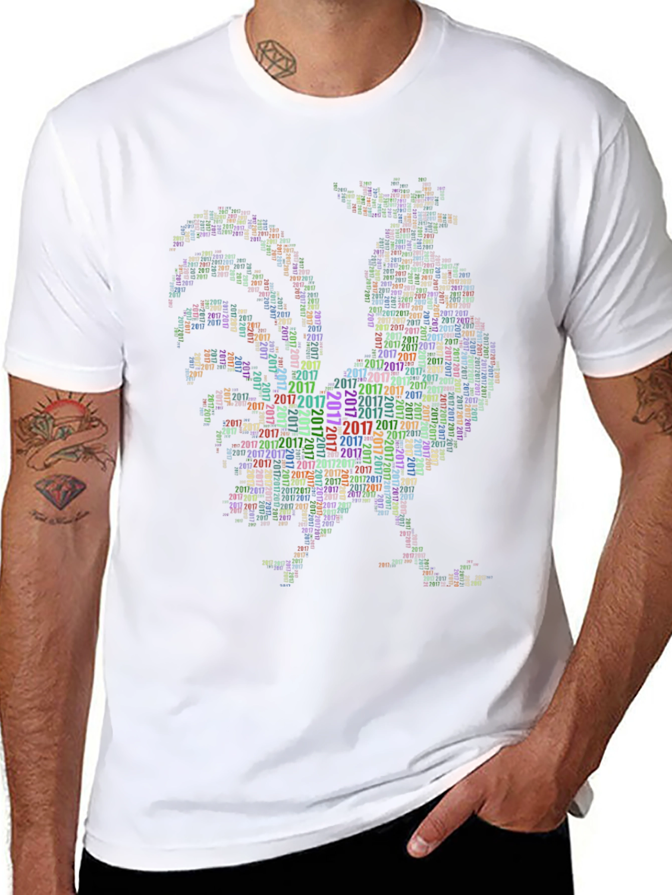 Year of the Rooster 2017 T-Shirt - Black