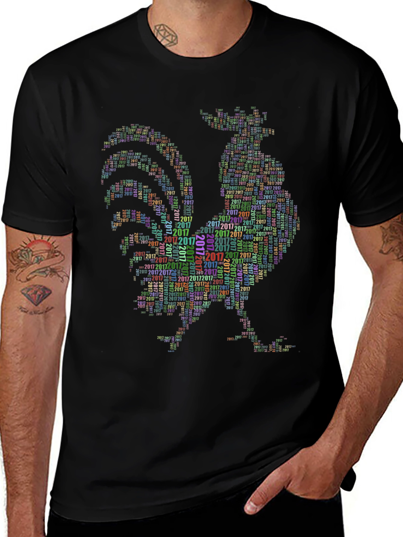 Year of the Rooster 2017 T-Shirt - Black