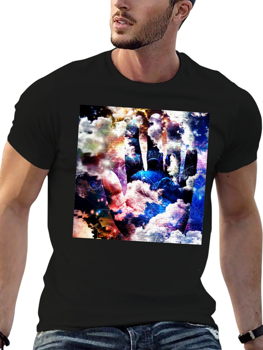 Surreal Hand Cloud Print Tee