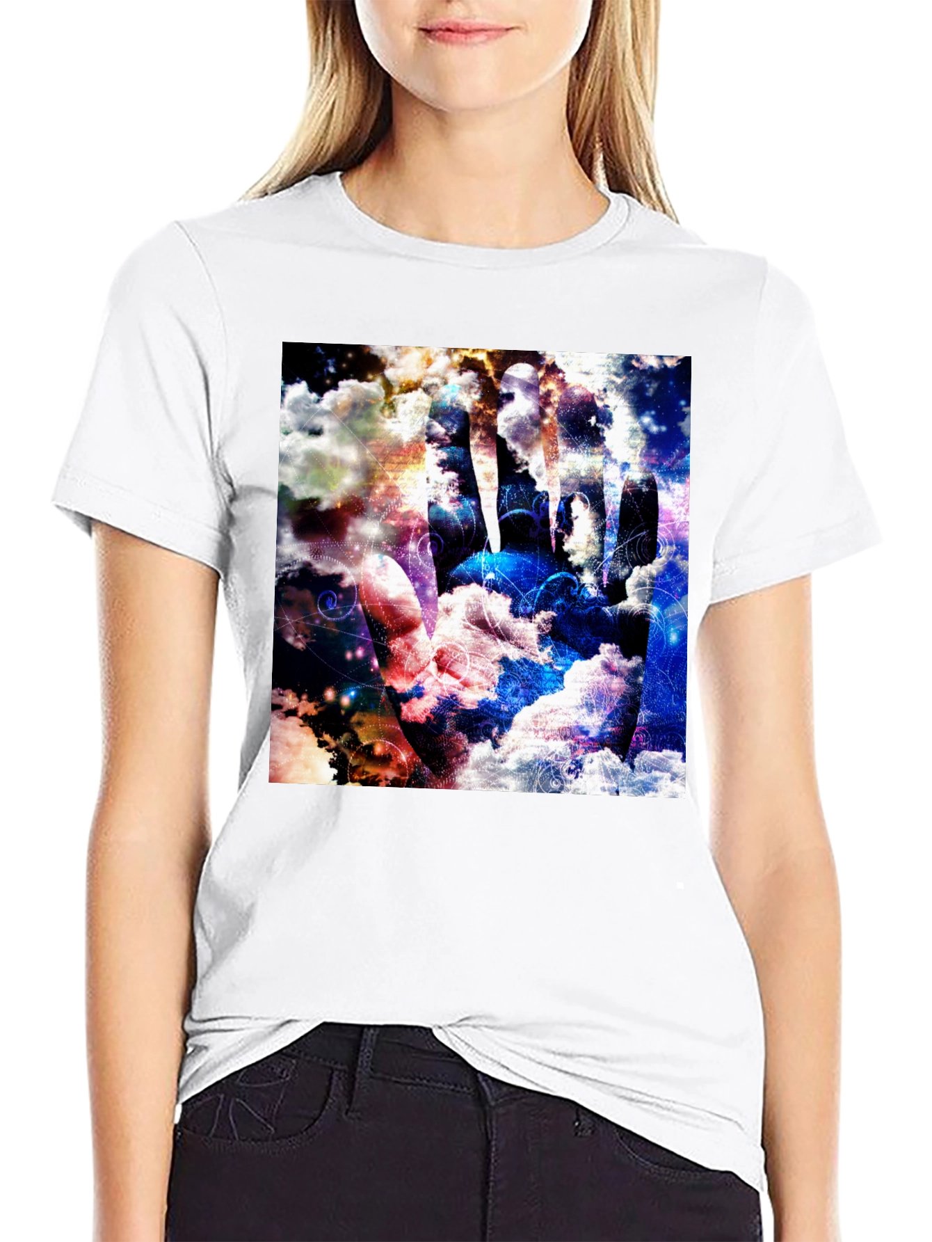 Surreal Hand Cloud Print Tee