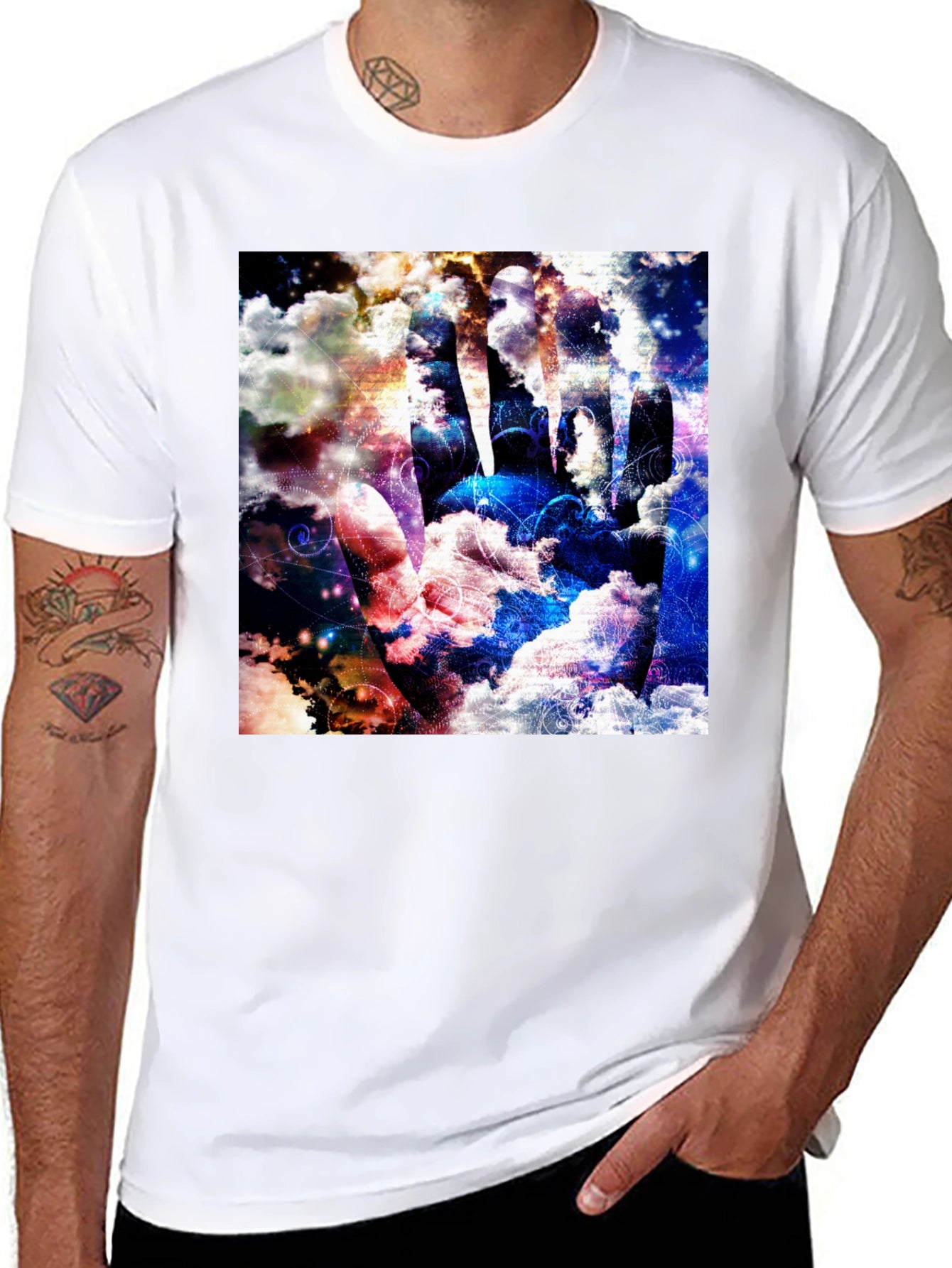 Surreal Hand Cloud Print Tee