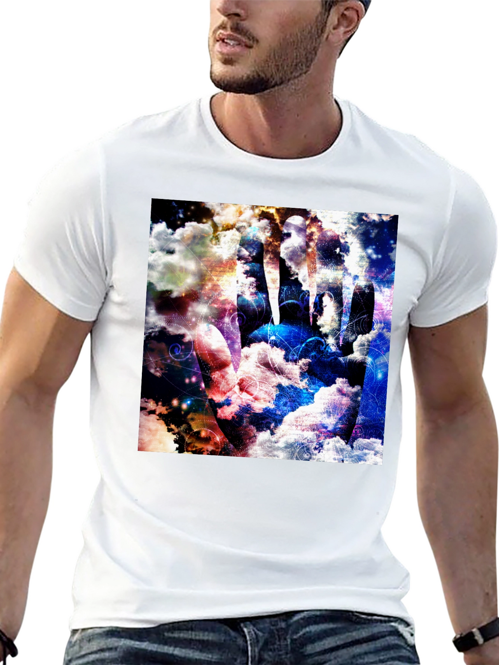 Surreal Hand Cloud Print Tee