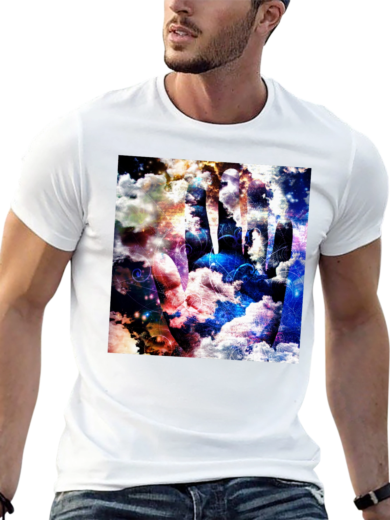 Surreal Hand Cloud Print Tee