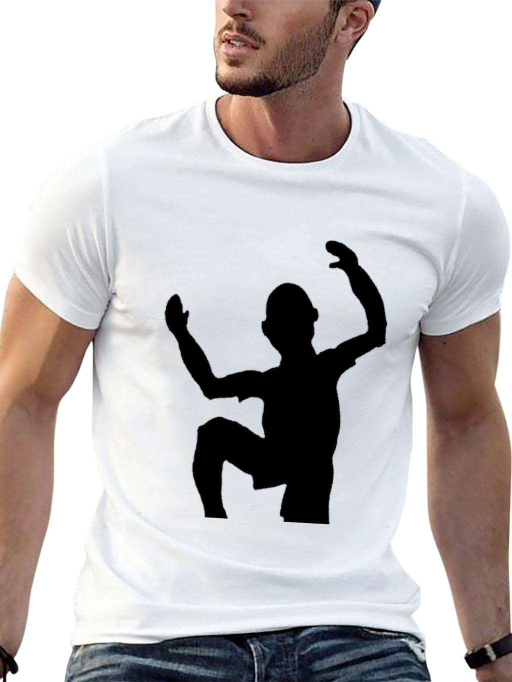 Silhouette Climber Graphic Tee - Unisex Black T-Shirt