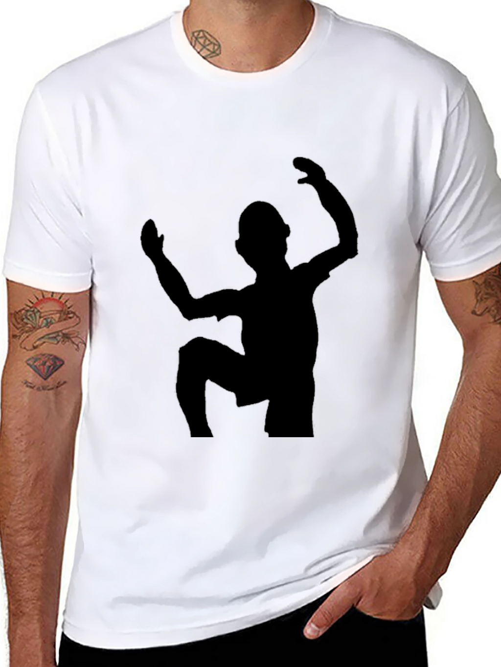 Silhouette Climber Graphic Tee - Unisex Black T-Shirt