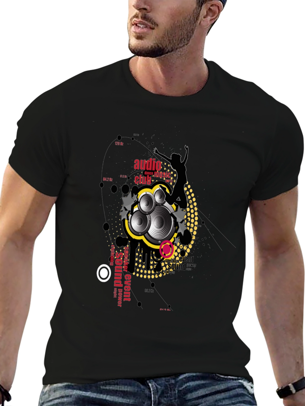 Audio Club Graphic Black T-Shirt