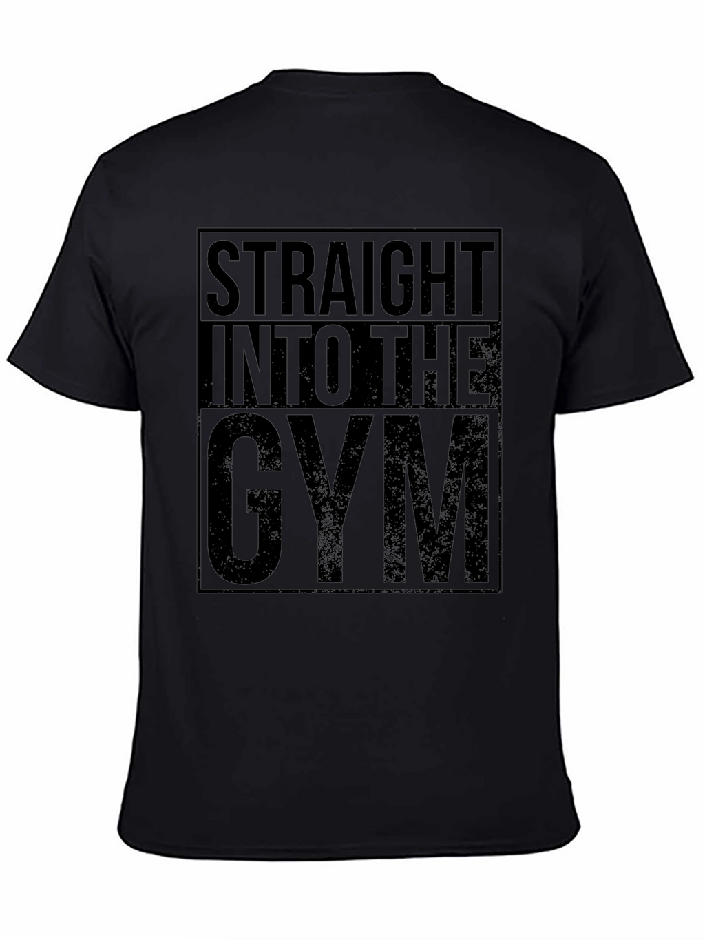 Straight Into The Gym Graphic Tee - Black