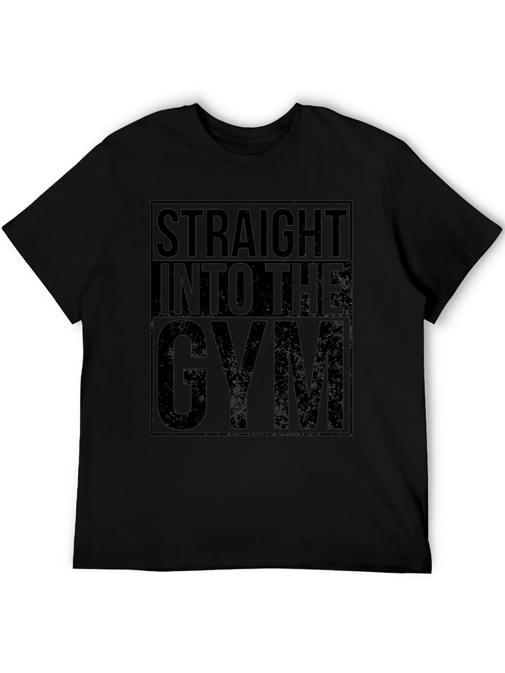 Straight Into The Gym Graphic Tee - Black