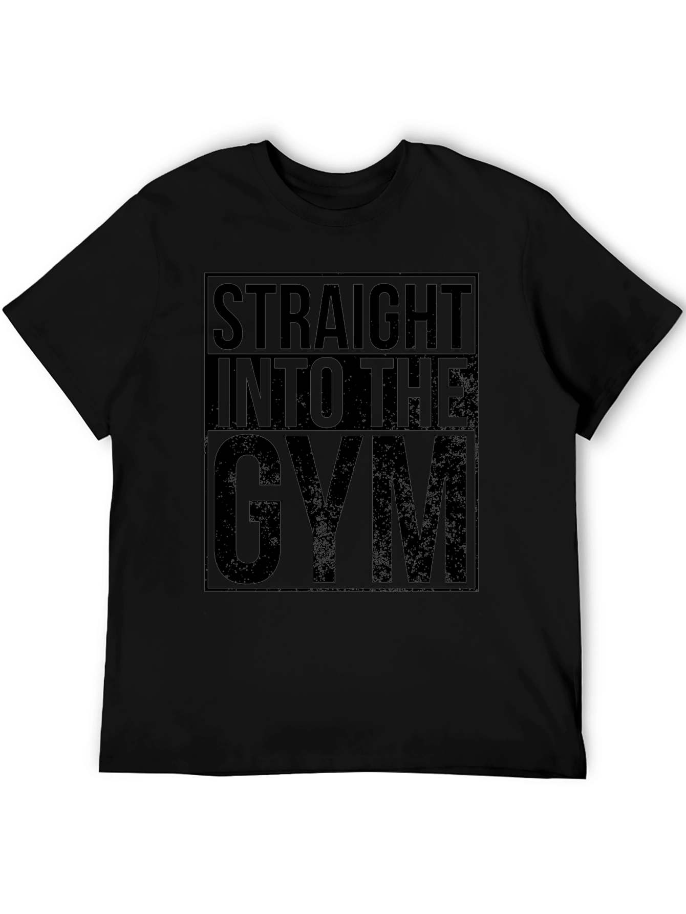 Straight Into The Gym Graphic Tee - Black
