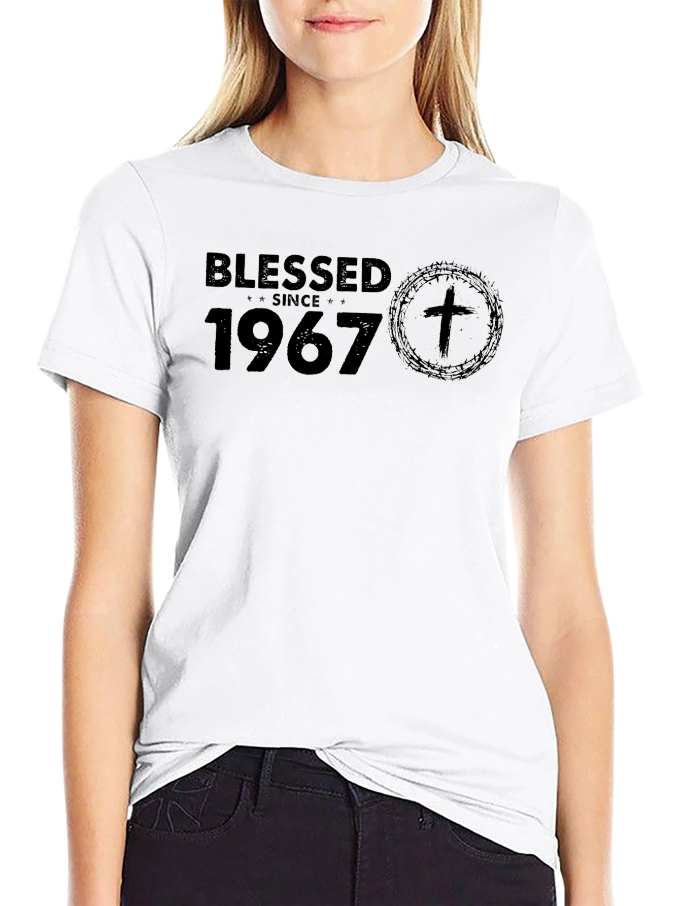 Blessed Since 1967 Black T-Shirt