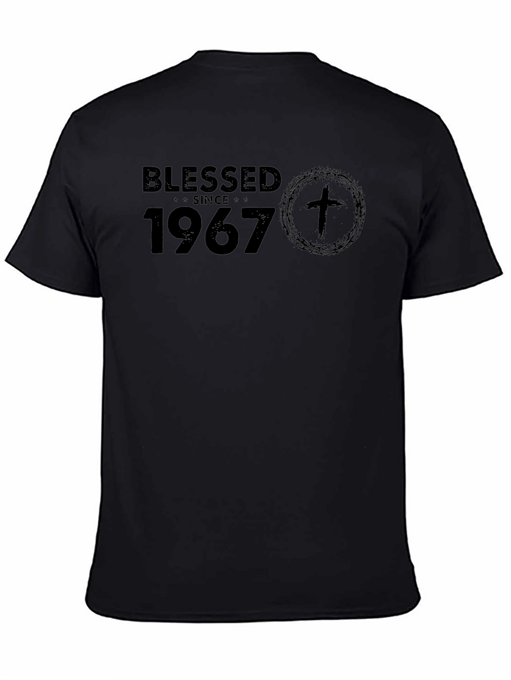 Blessed Since 1967 Black T-Shirt