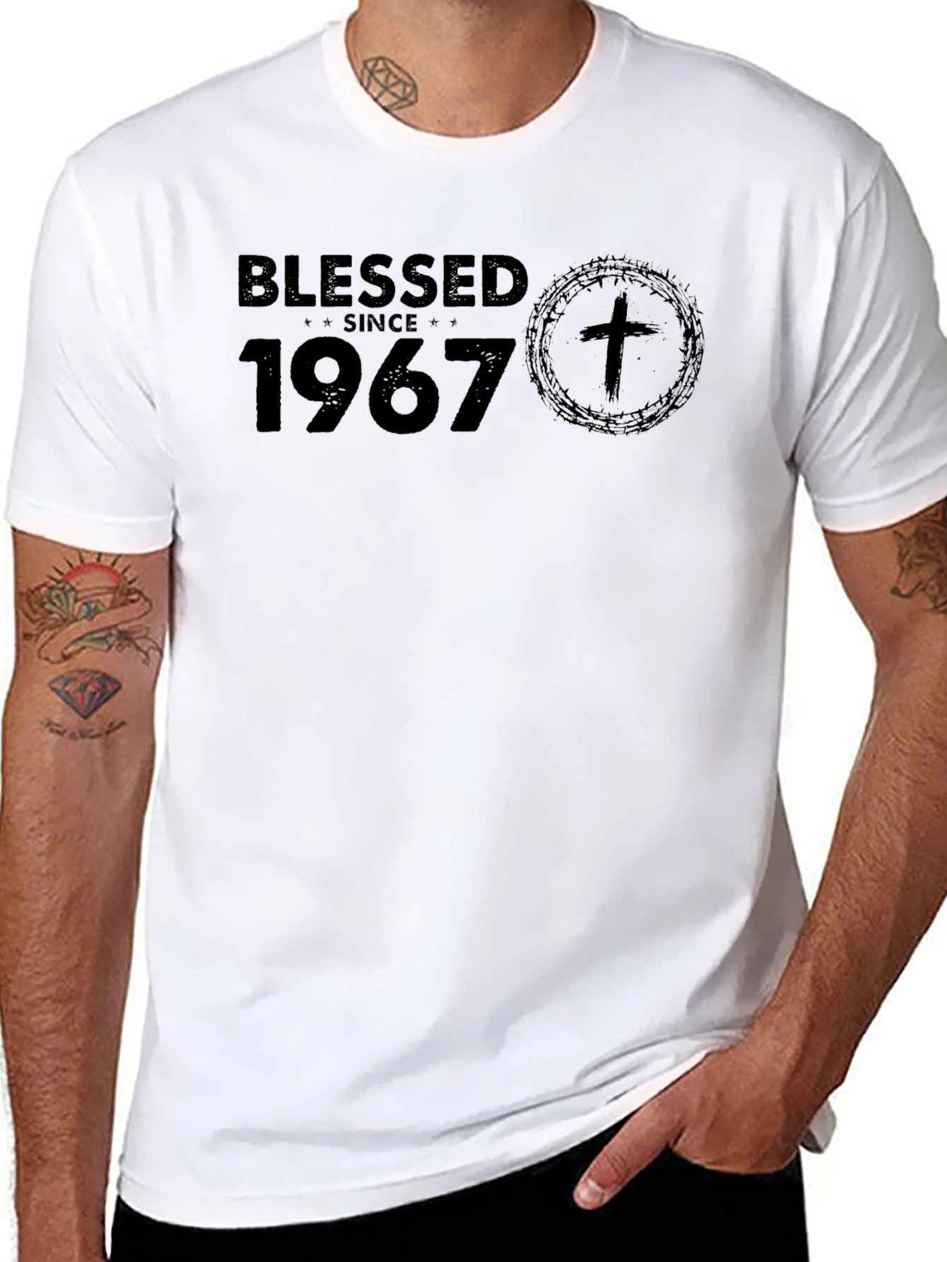 Blessed Since 1967 Black T-Shirt